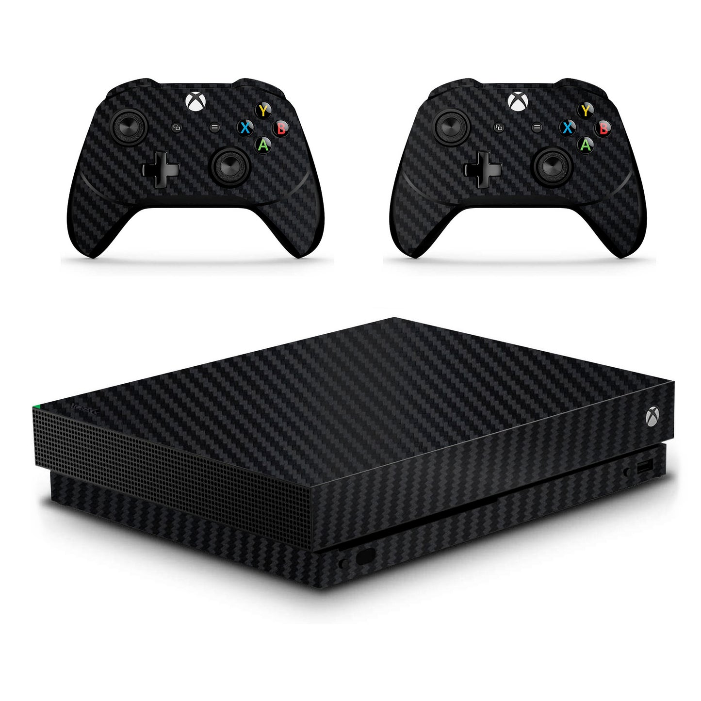 Skin Autoadherible Xbox One X Fibra Carbono Negro