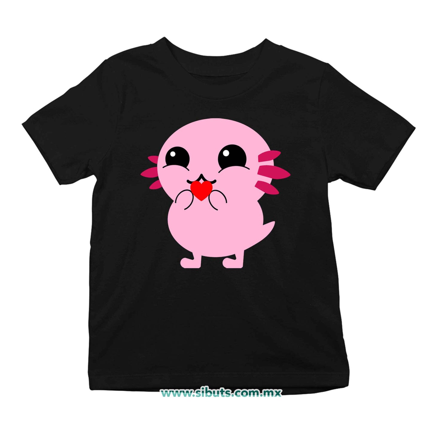 Playera Niña Ajolote con Corazón
