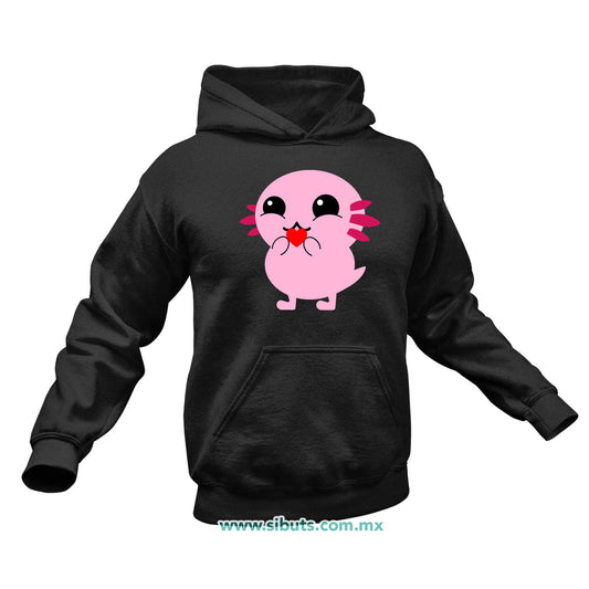 Sudadera Hombre Gorro Ajolote con Corazón