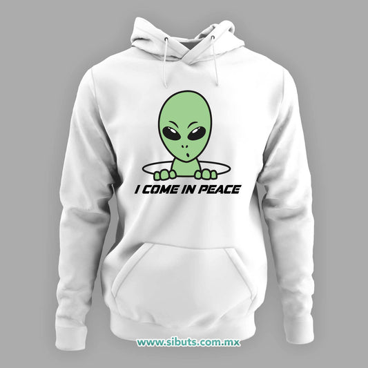Sudadera Mujer Gorro Alien I Come In Peace