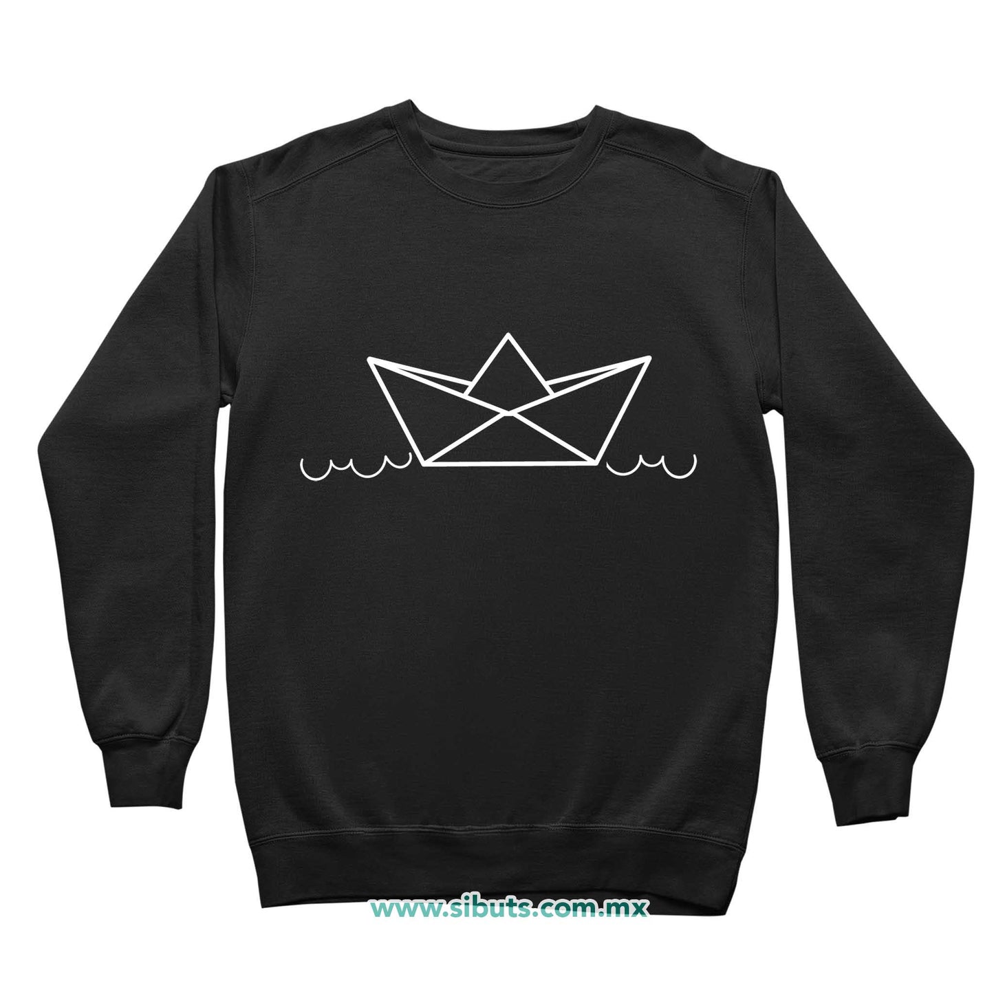 Sudadera Niña Cuello Redondo Barquito de Papel