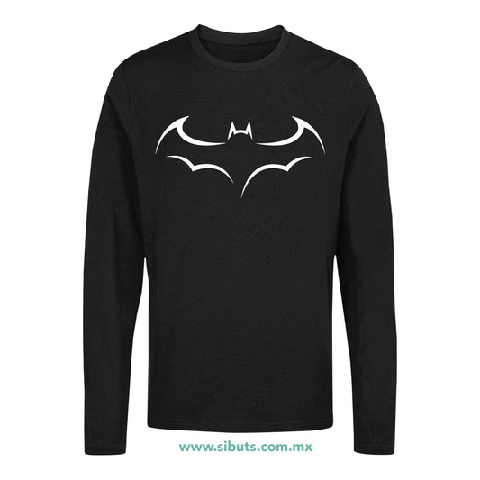 Playera Hombre Manga Larga Batman Murcielago