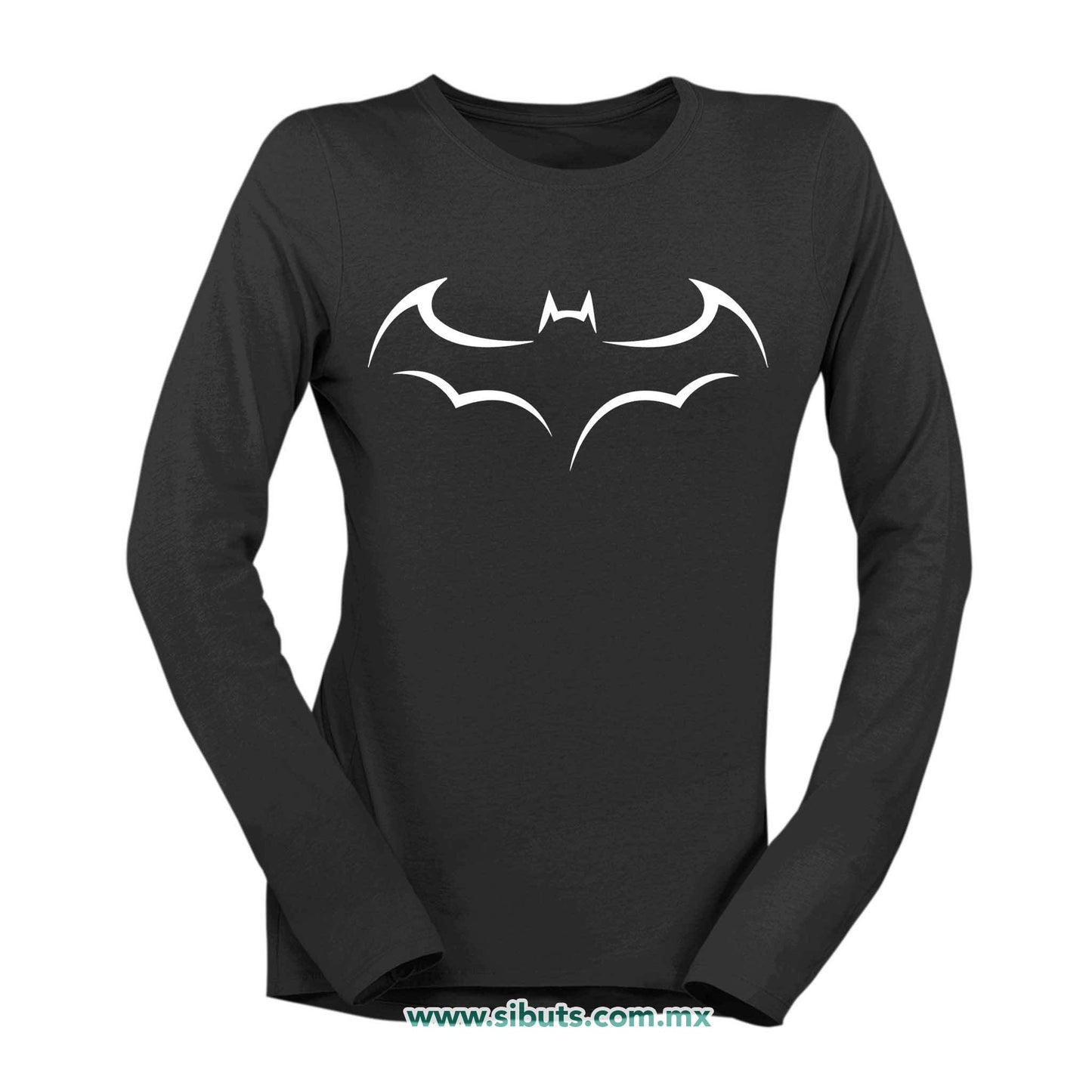 Playera Mujer Manga Larga Batman Murcielago
