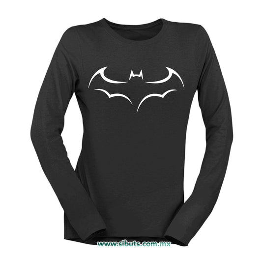 Playera Mujer Manga Larga Batman Murcielago