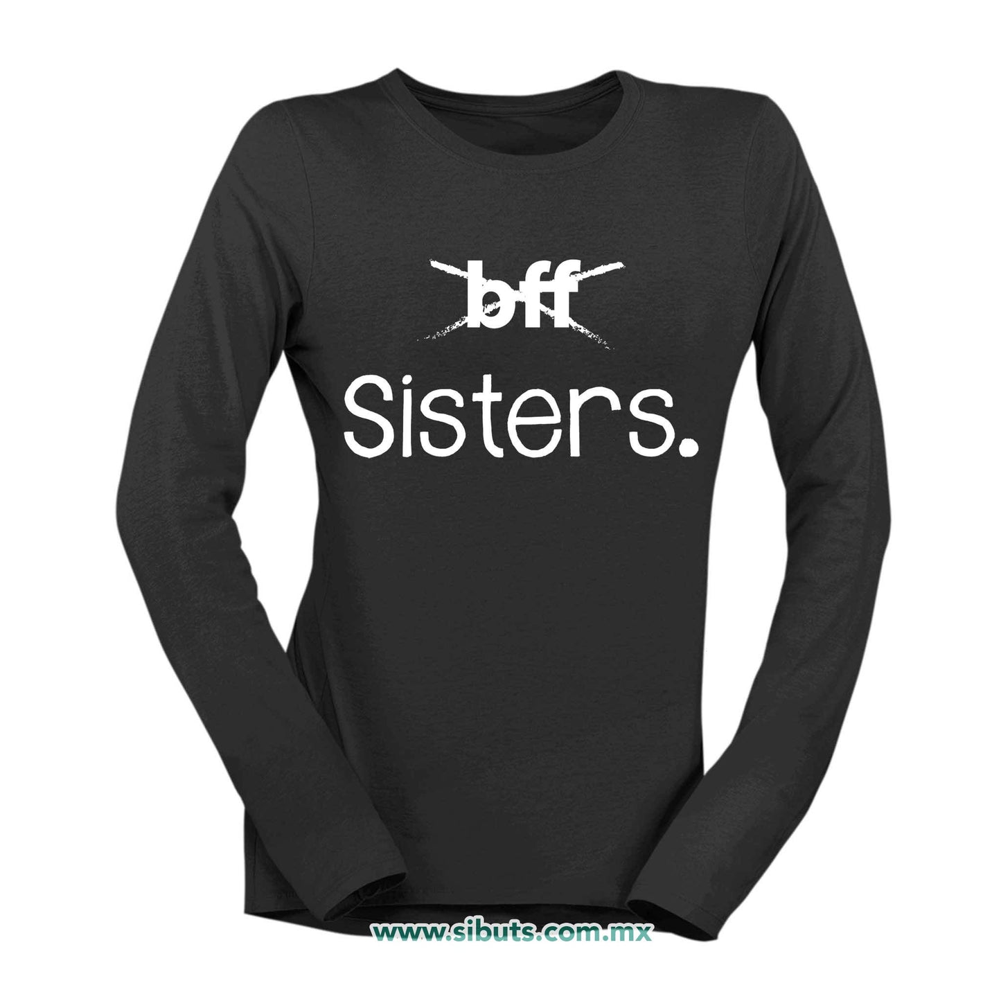 Playera Mujer Manga Larga Best Sister Mejores Amigas