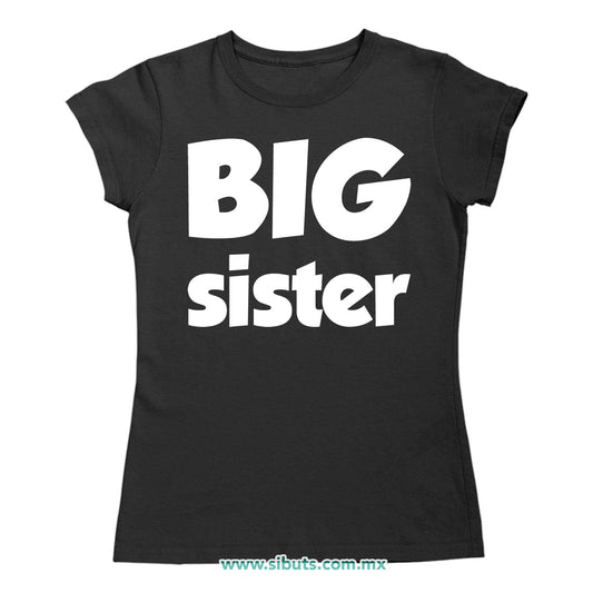 Playera Mujer Big Sister Hermana Mayor