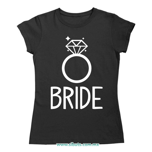 Playera Mujer Despedida De Soltera Bride Anilo Boda Novia