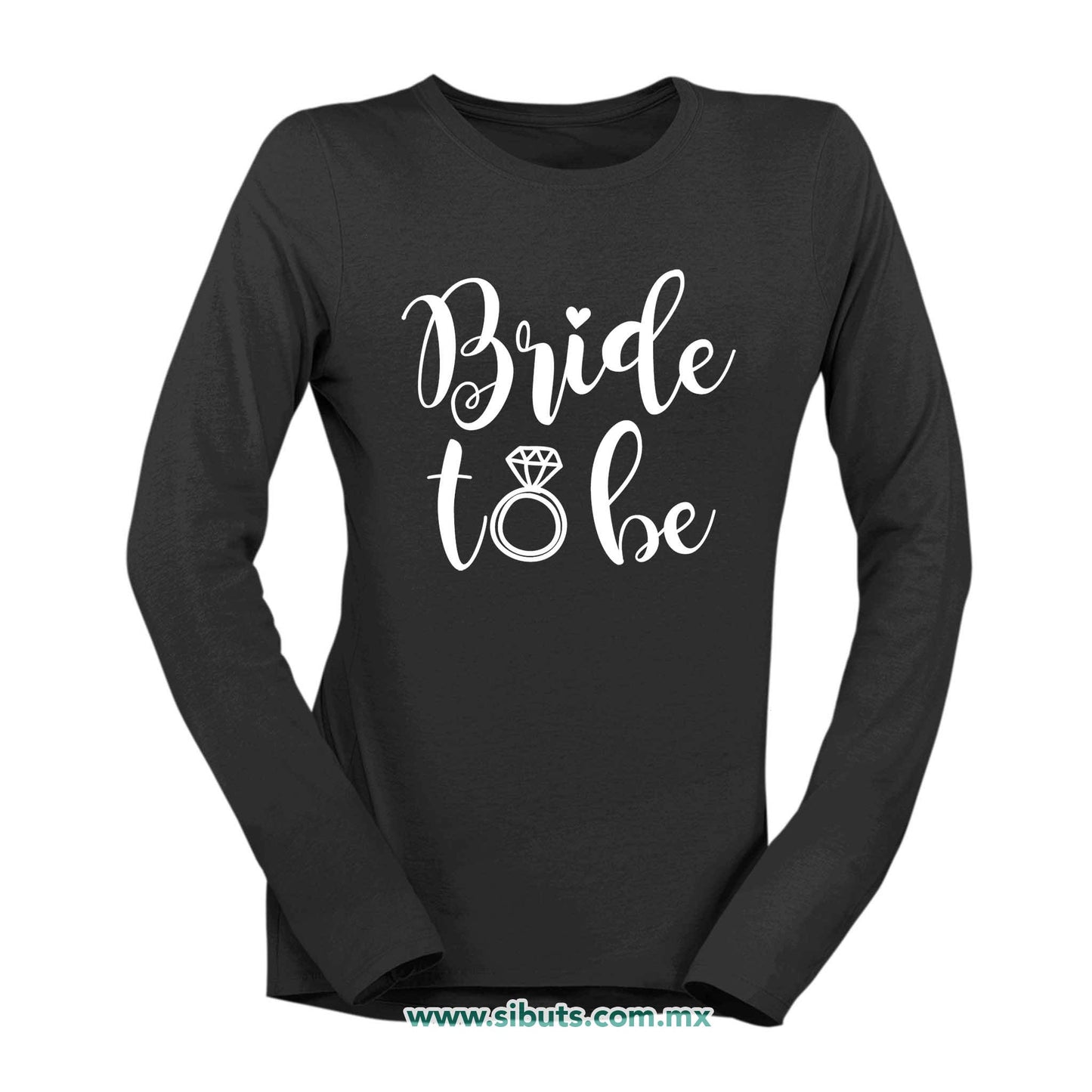 Playera Mujer Manga Larga Despedida De Soltera Bride To Be Novia Boda