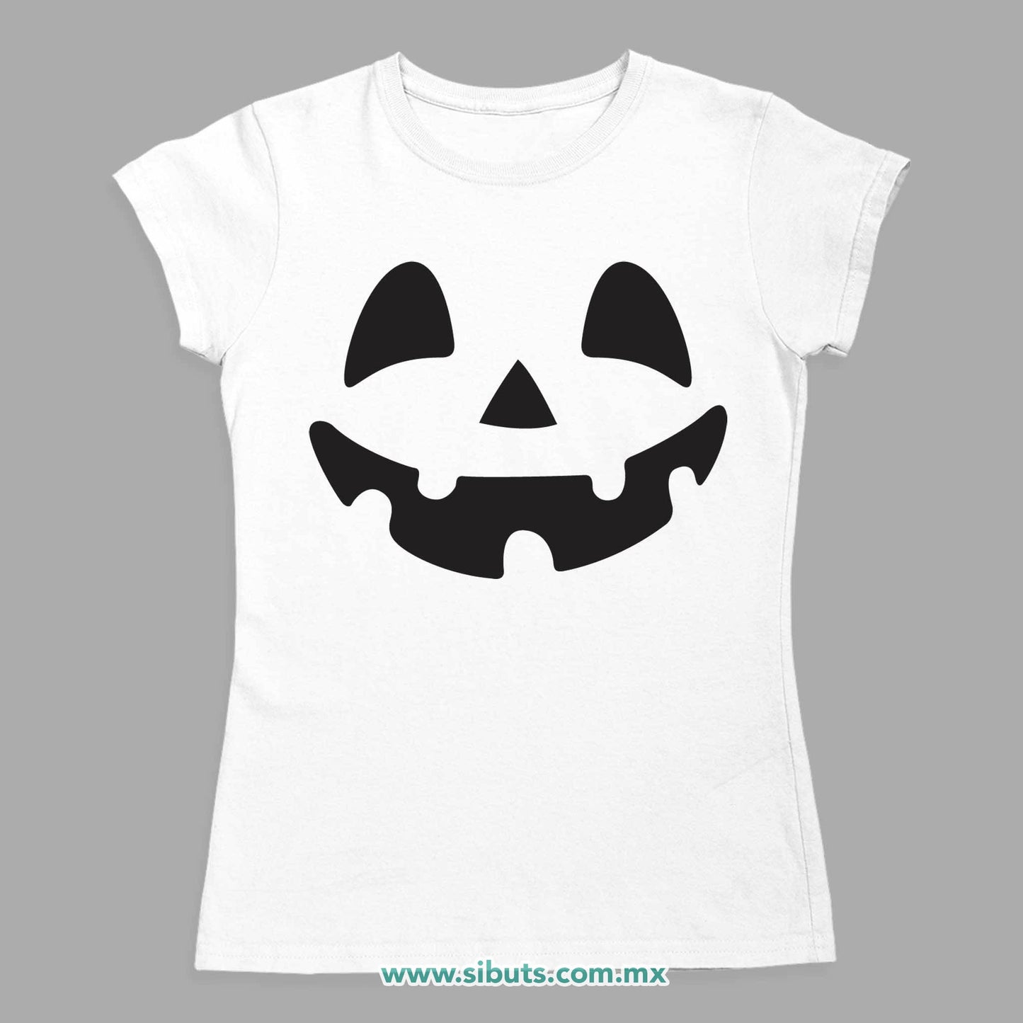 Playera Mujer Halloween Calabaza Feliz