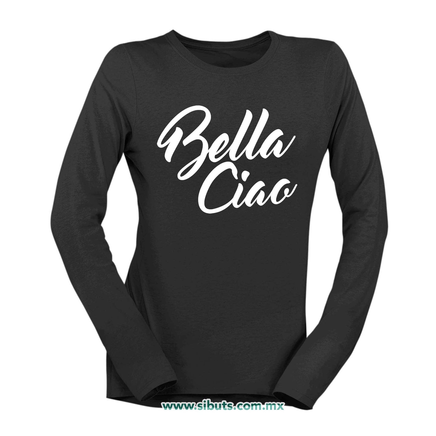 Playera Mujer Manga Larga Casa De Papel Bella Ciao