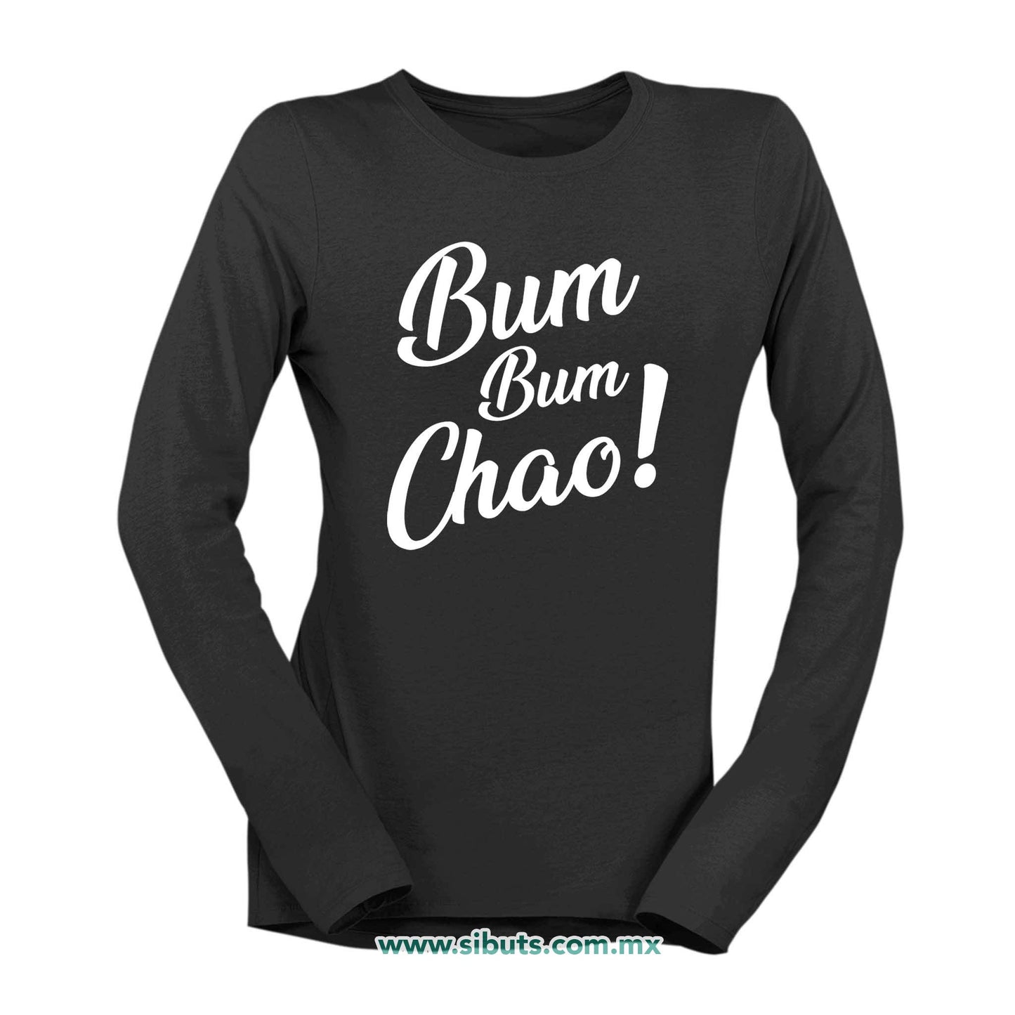 Playera Mujer Manga Larga Bum Bum Chao! Casa Papel