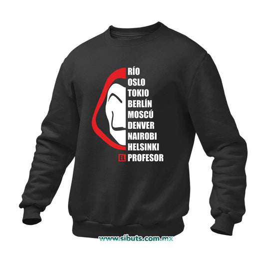 Sudadera Hombre Cuello Redondo Nombres Casa Papel
