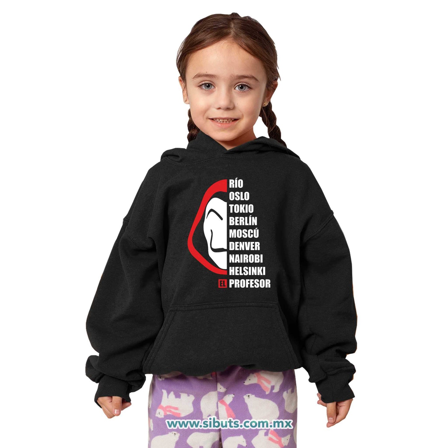 Sudadera Niño Gorro Nombres Casa Papel