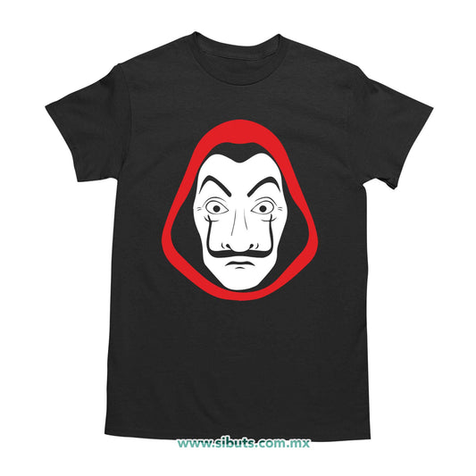 Playera Hombre Máscara Casa Papel