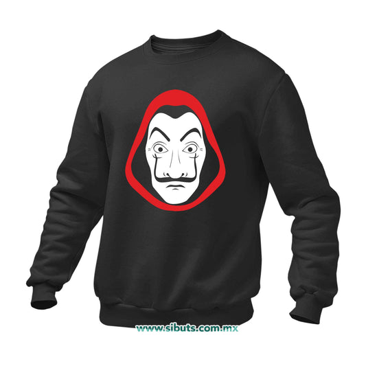 Sudadera Hombre Cuello Redondo Máscara Casa Papel