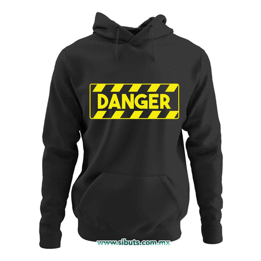 Sudadera Mujer Gorro Señalamiento Peligro Danger