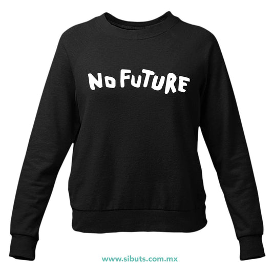 Sudadera Mujer Cuello Redondo Serie Dark No future