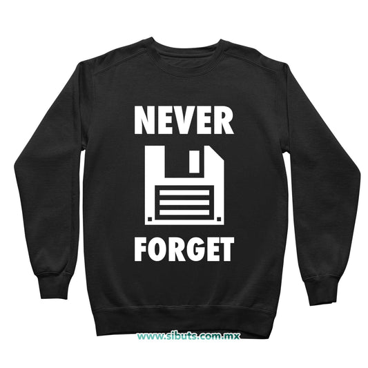 Sudadera Niño Cuello Redondo Retro Disquete Never Forget