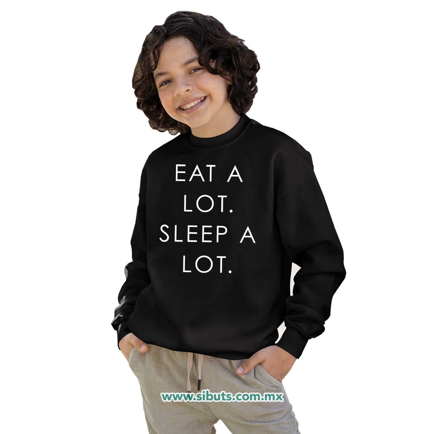 Sudadera Niña Cuello Redondo Come Mucho Duerme Mucho