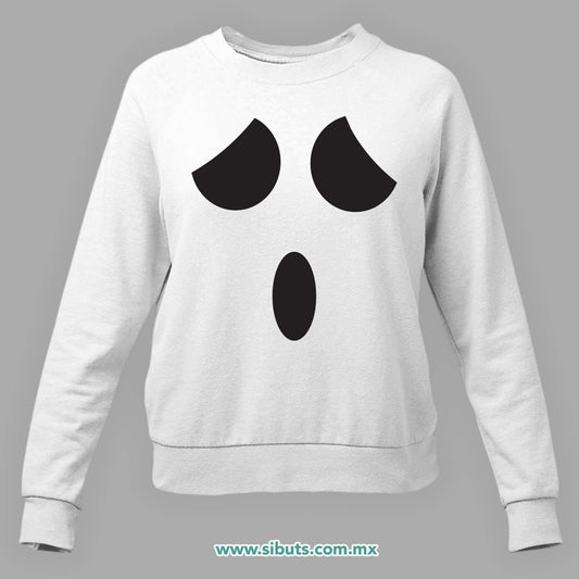 Sudadera Mujer Cuello Redondo Fantasma Sorprendido