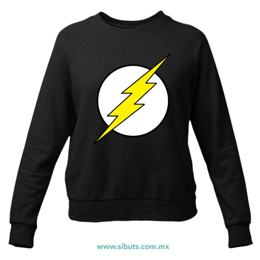 Sudadera Mujer Cuello Redondo Símbolo Flash