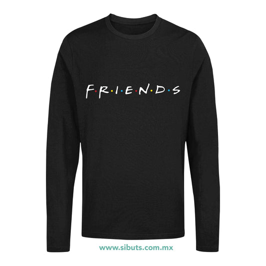 Playera Hombre Manga Larga Serie Friends