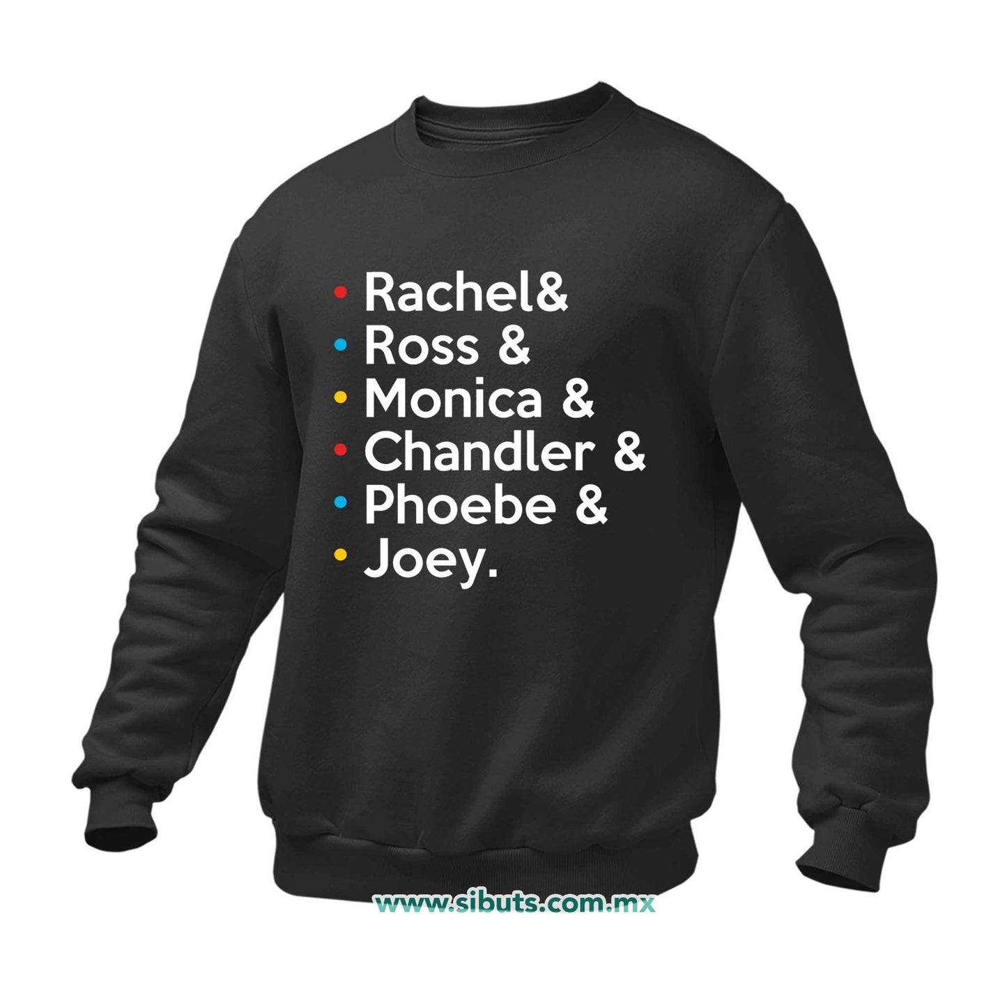 Sudadera Hombre Cuello Redondo Friends Joey Rachel Monica Phoebe Ross Chandler
