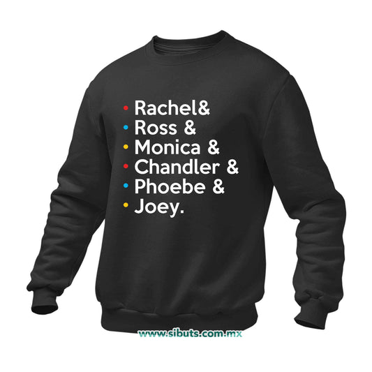 Sudadera Hombre Cuello Redondo Friends Joey Rachel Monica Phoebe Ross Chandler