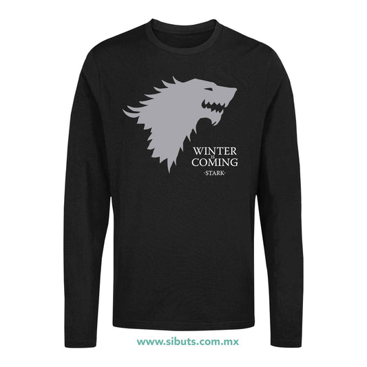 Playera Hombre Manga Larga Game Of Thrones Winter Is Coming Stark