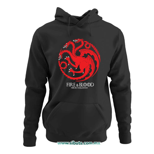 Sudadera Mujer Gorro Game Of Thrones House Targaryen Fire And Blood