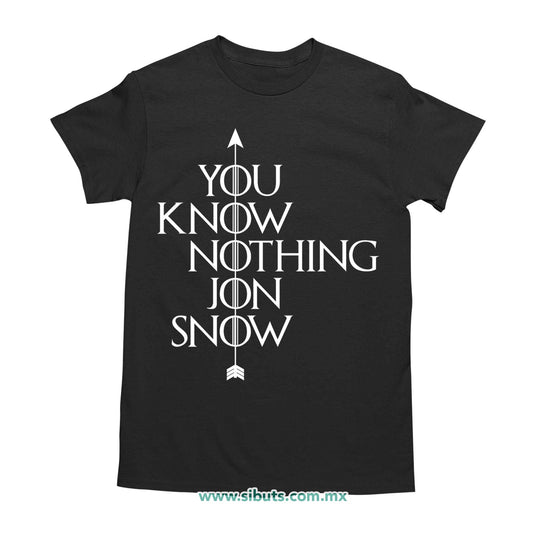 Playera Hombre Game Of Thrones You Know Nothing Jon Snow