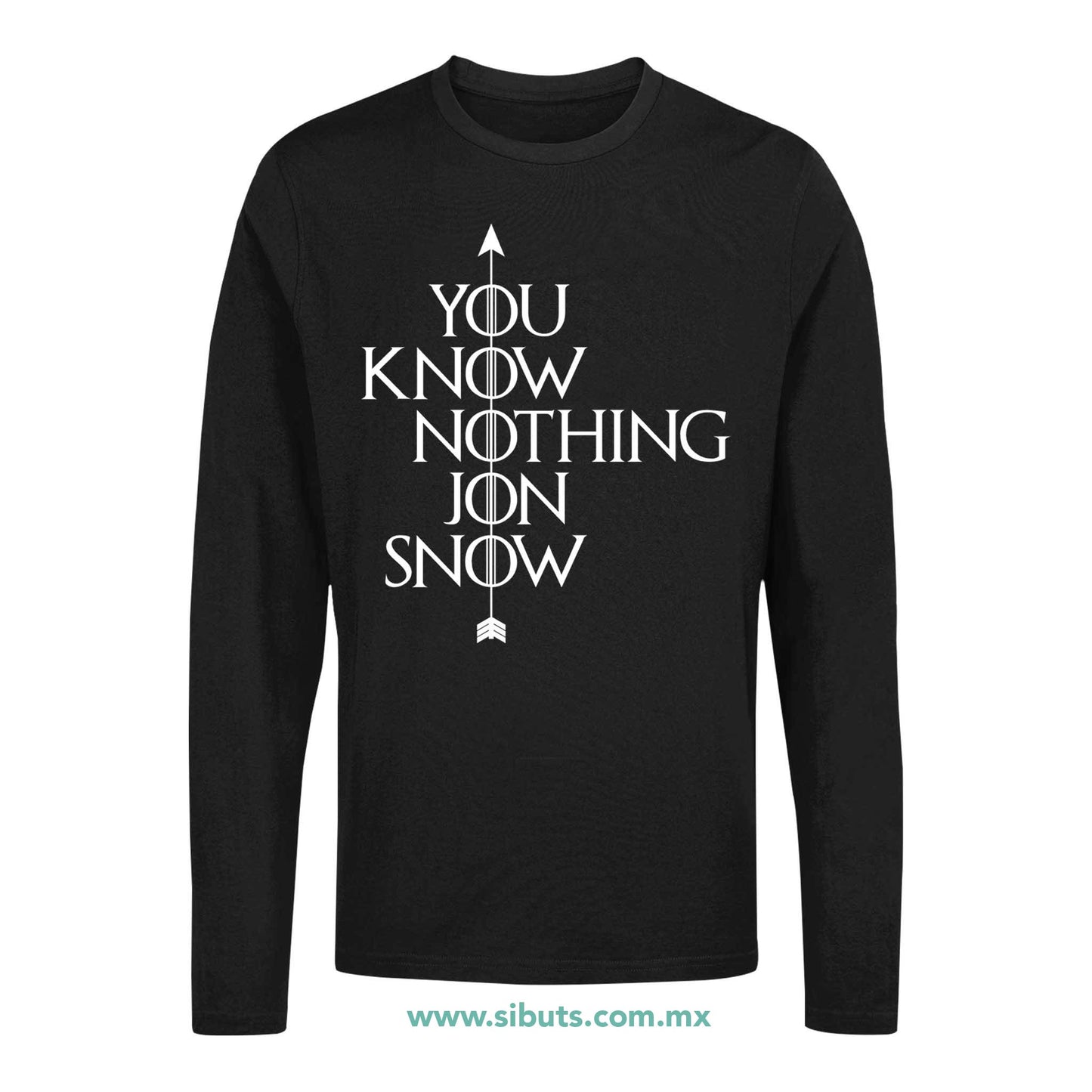 Playera Hombre Manga Larga Game Of Thrones You Know Nothing Jon Snow
