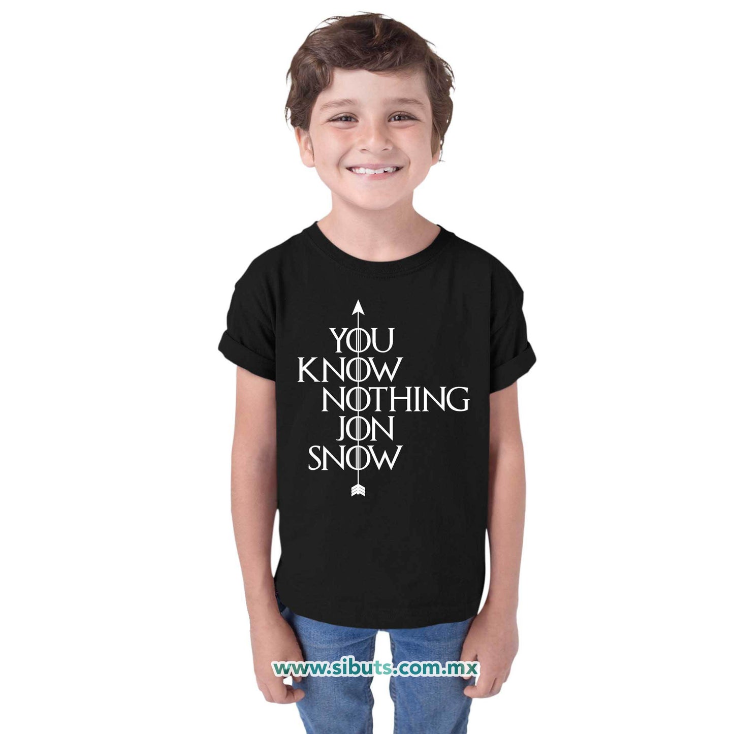 Playera Niña Game Of Thrones You Know Nothing Jon Snow