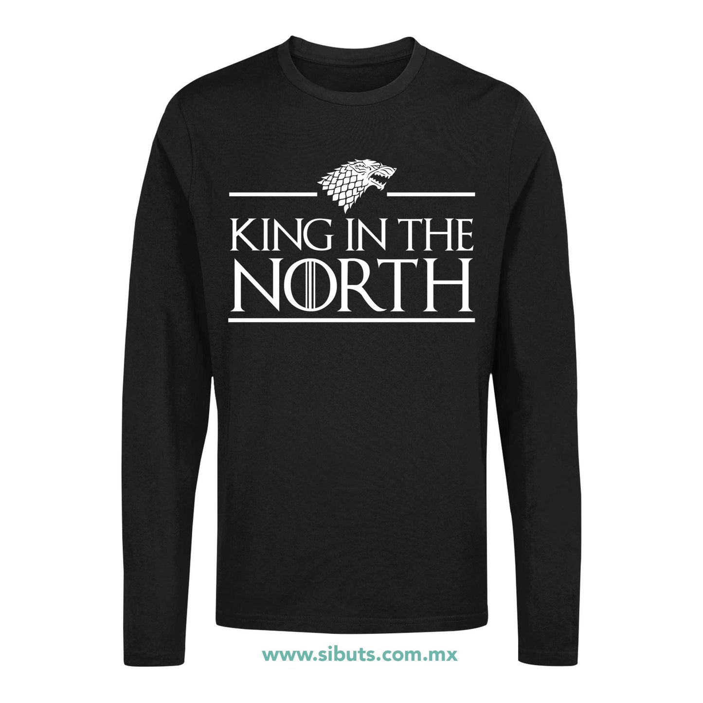 Playera Hombre Manga Larga Game Of Thrones King In The North