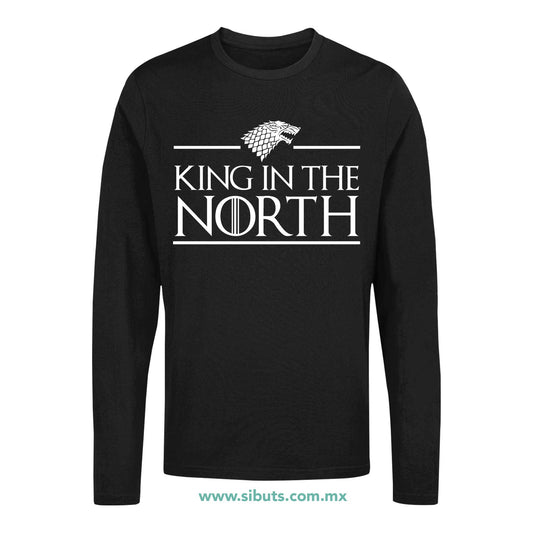 Playera Hombre Manga Larga Game Of Thrones King In The North