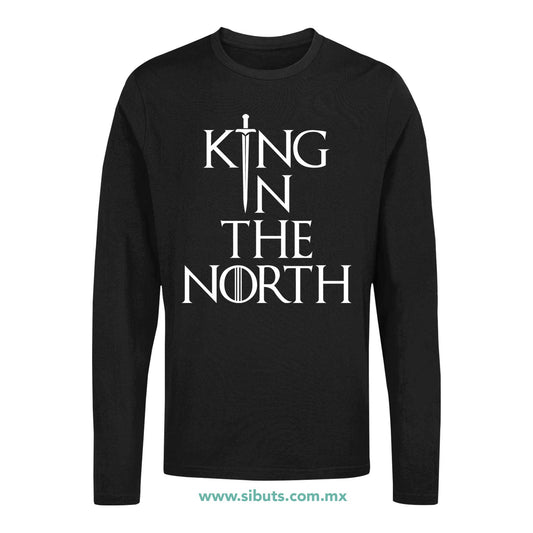 Playera Hombre Manga Larga Game Of Thrones King In The North Sword