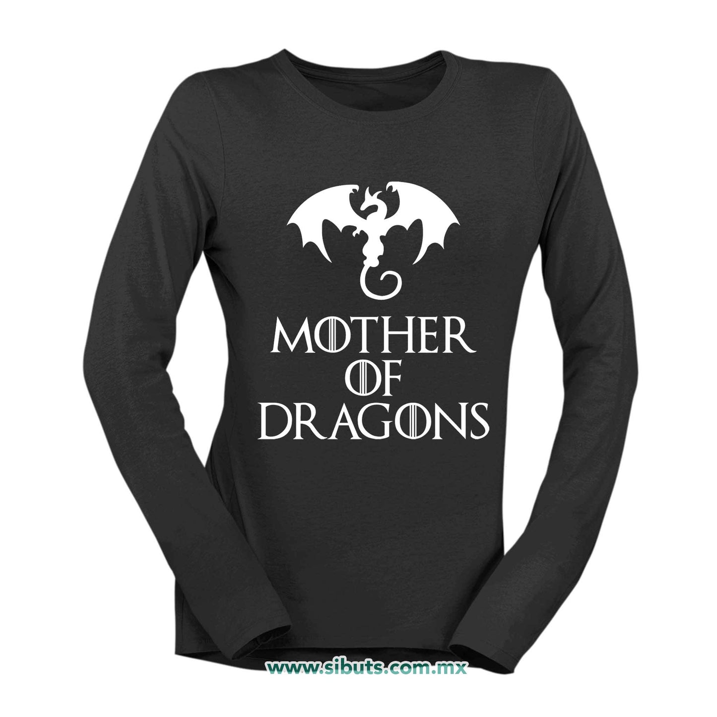 Playera Mujer Manga Larga Game Of Thrones Mother Of Dragons