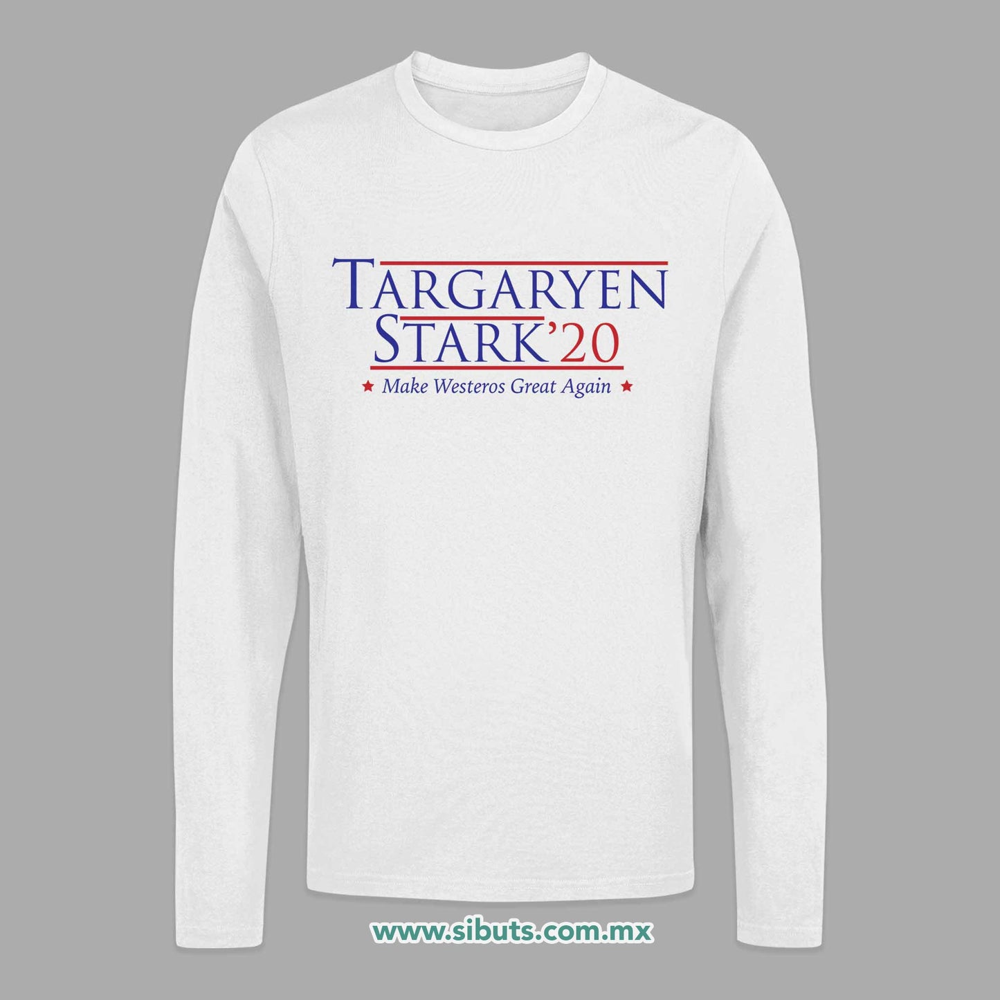 Playera Hombre Manga Larga Game Of Thrones Targaryen Stark