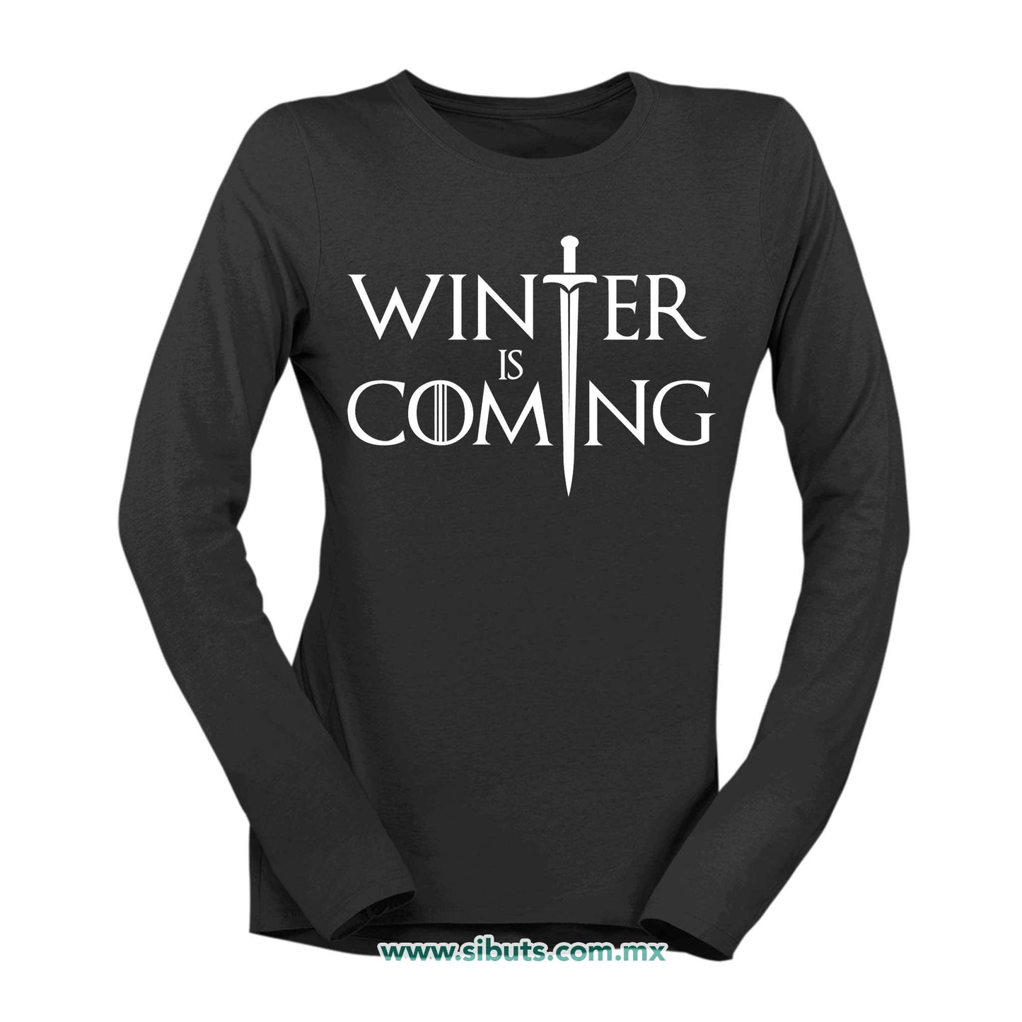 Playera Mujer Manga Larga Game Of Thrones Winter Is Coming Stark