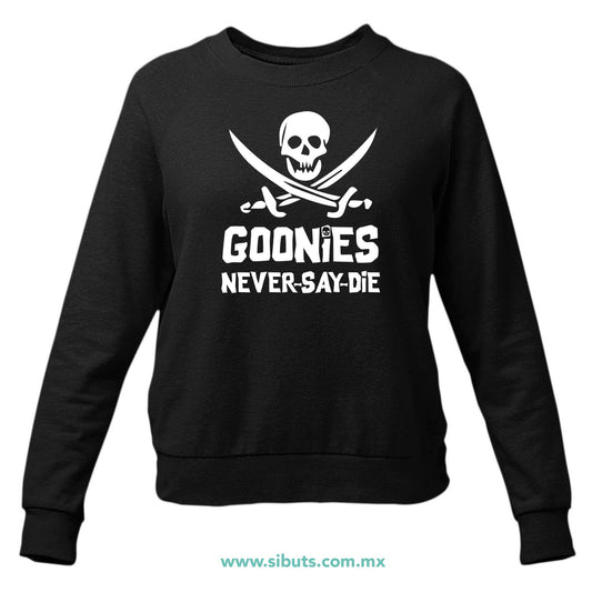 Sudadera Mujer Cuello Redondo Goonies Never Say Die