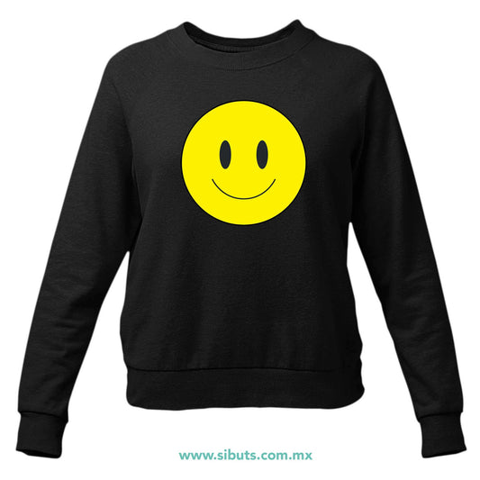 Sudadera Mujer Cuello Redondo Happy Face