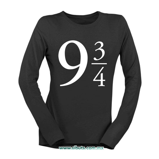 Playera Mujer Manga Larga Harry Potter 9 3/7
