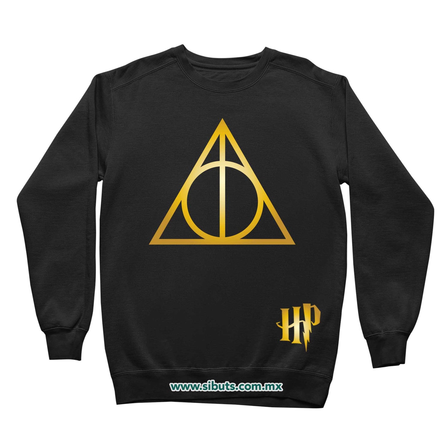 Sudadera Niña Cuello Redondo Harry Potter Deathly Dorado