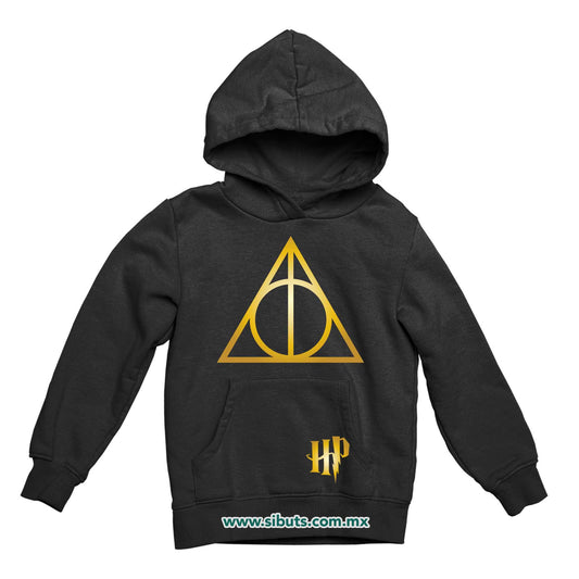 Sudadera Niña Gorro Harry Potter Deathly Dorado