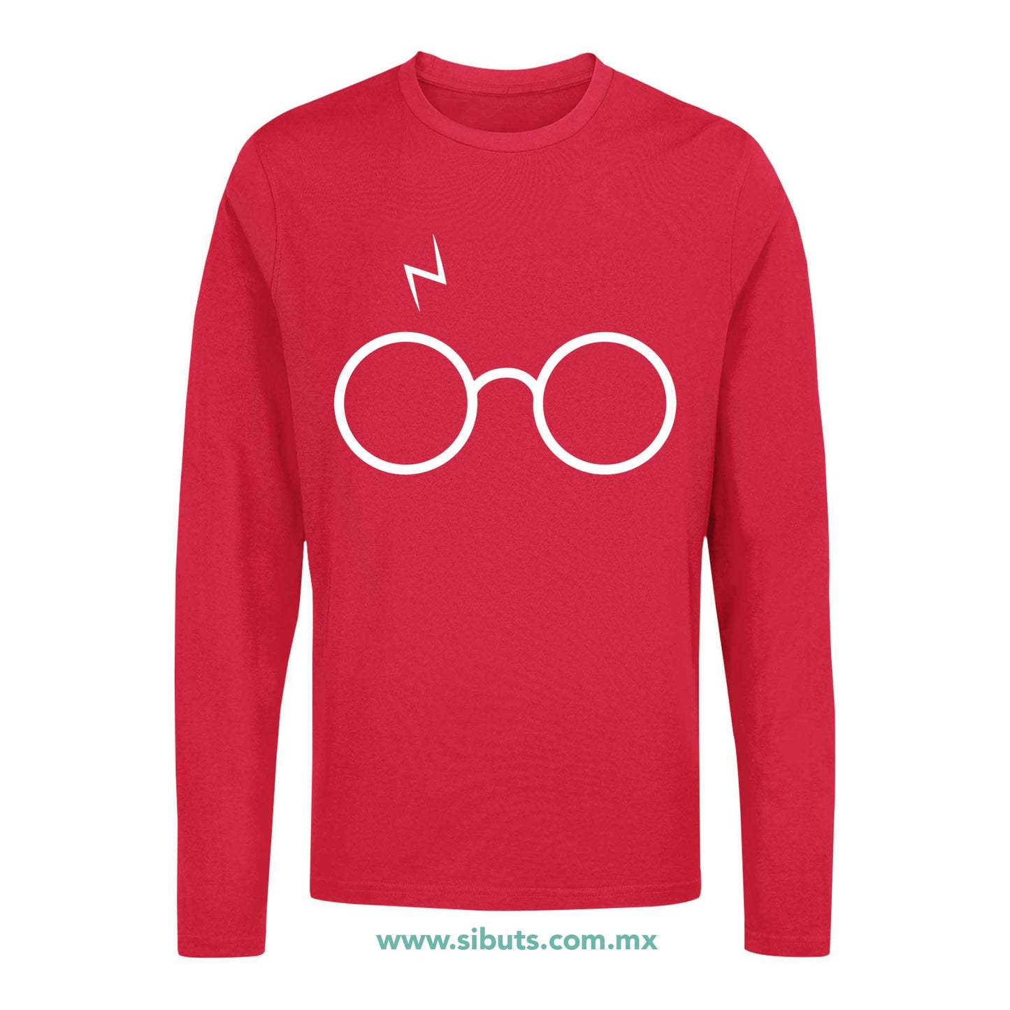 Playera Hombre Manga Larga Harry Potter Lentes