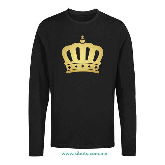 Playera Hombre Manga Larga Corona Queen