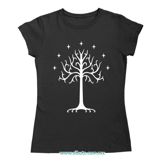 Playera Mujer Lord Of The Rings Señor de los Anillos Árbol Gondor