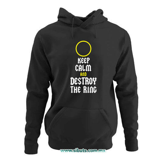Sudadera Mujer Gorro Señor de los Anillos Keep Calm Destroy The Ring