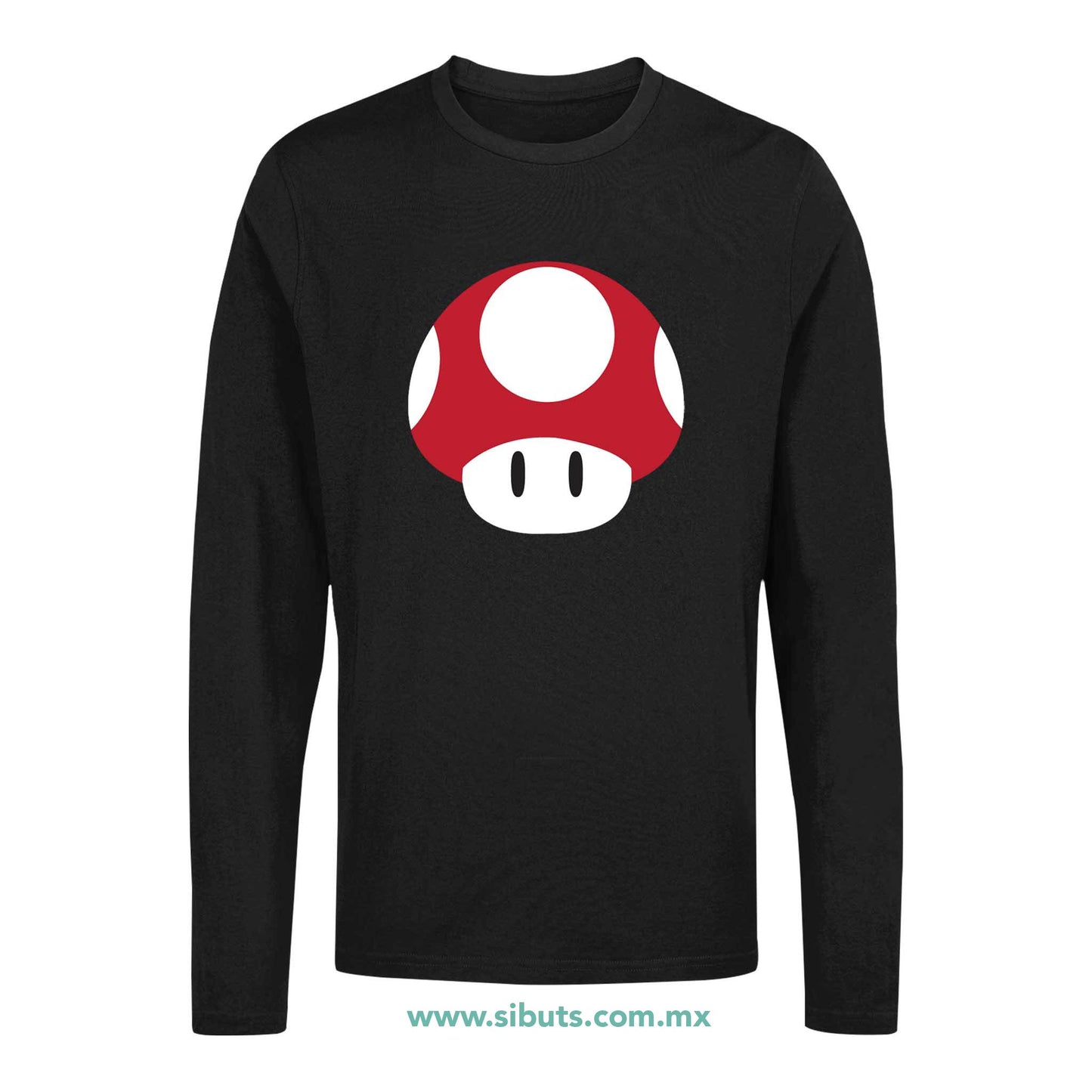 Playera Hombre Manga Larga Mario Bros Toad