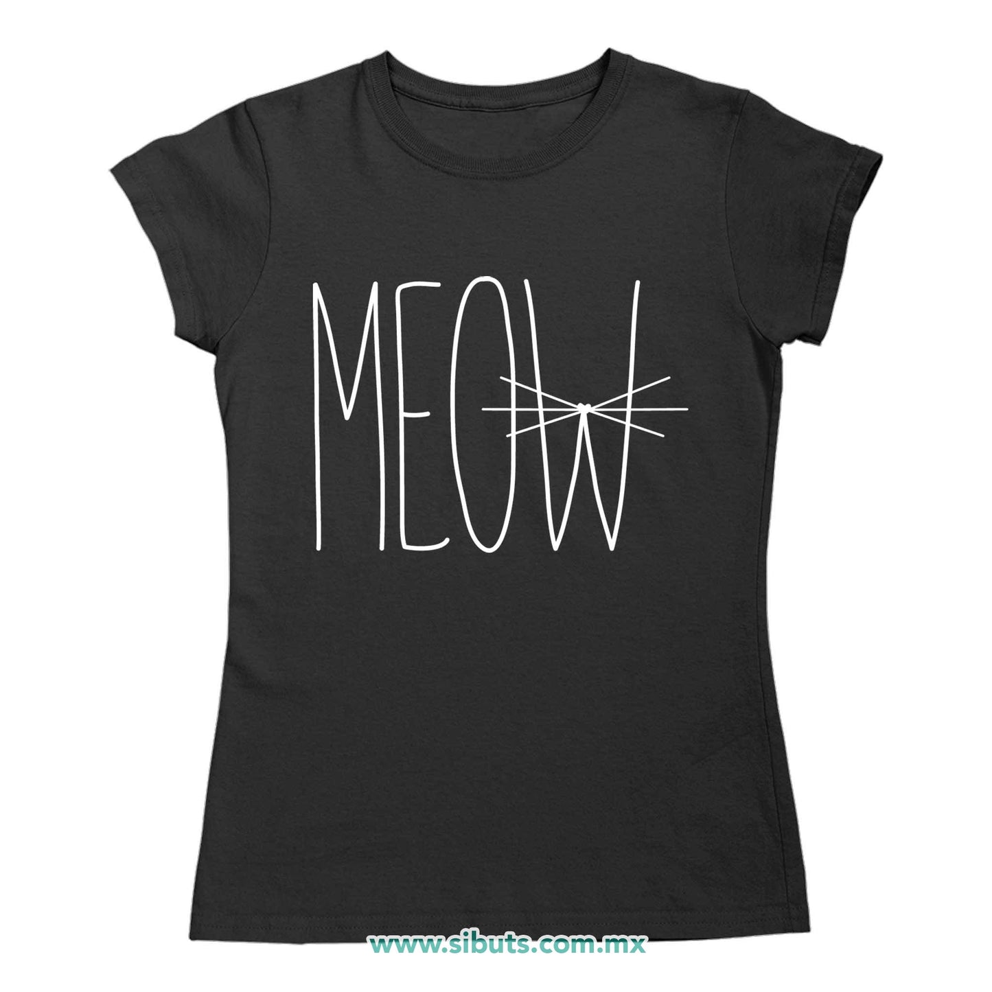 Playera Mujer Gato Meow